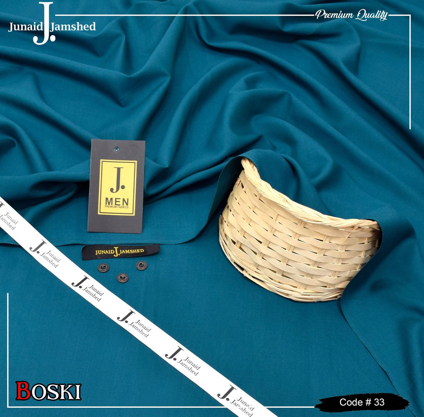 J. Junaid Jamshed Demin Blue