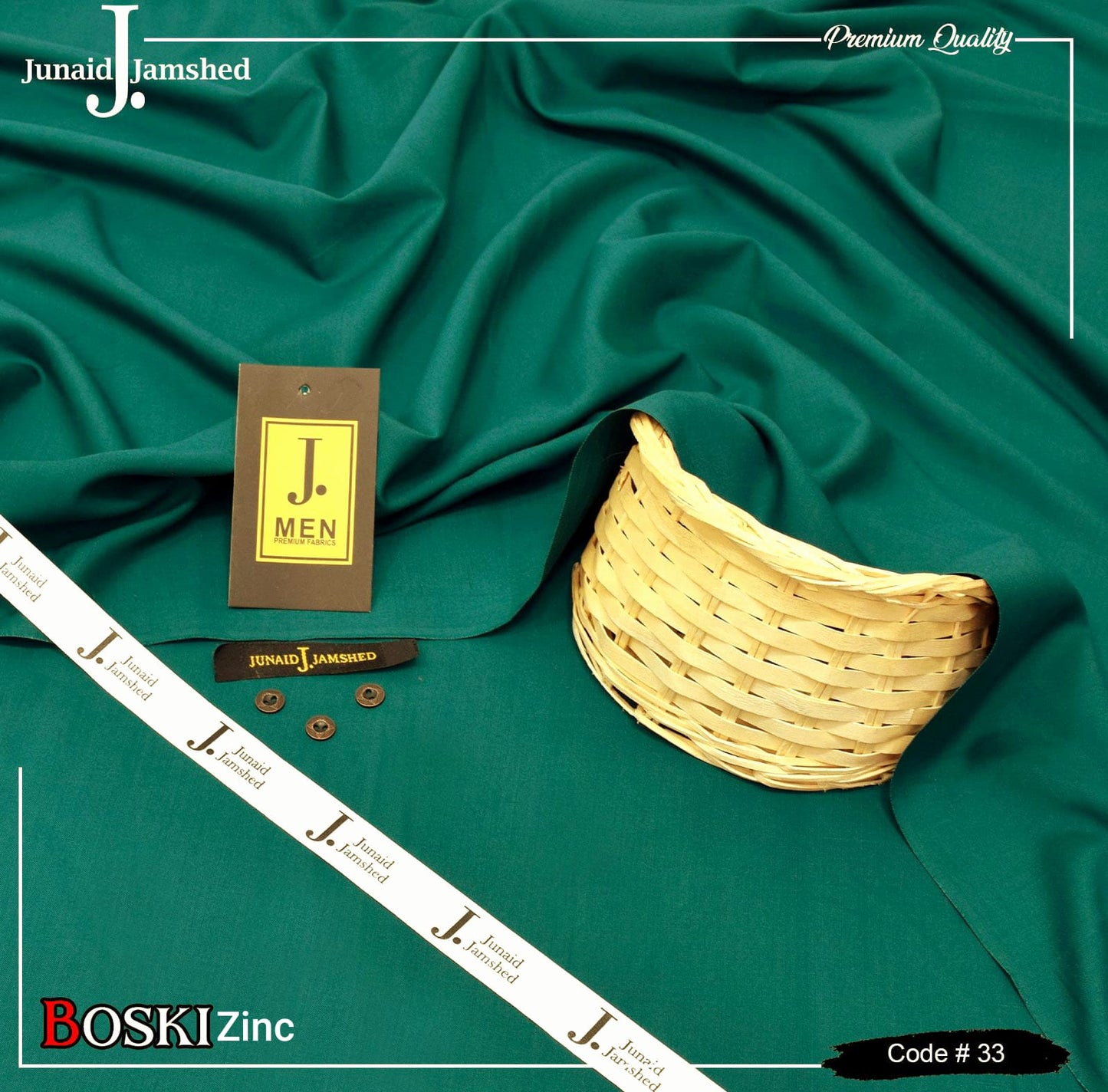 J. Junaid Jamshed Demin Blue